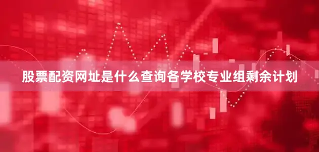 股票配资网址是什么查询各学校专业组剩余计划