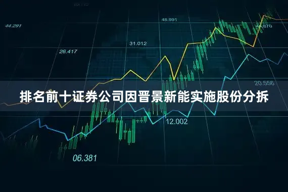 排名前十证券公司因晋景新能实施股份分拆